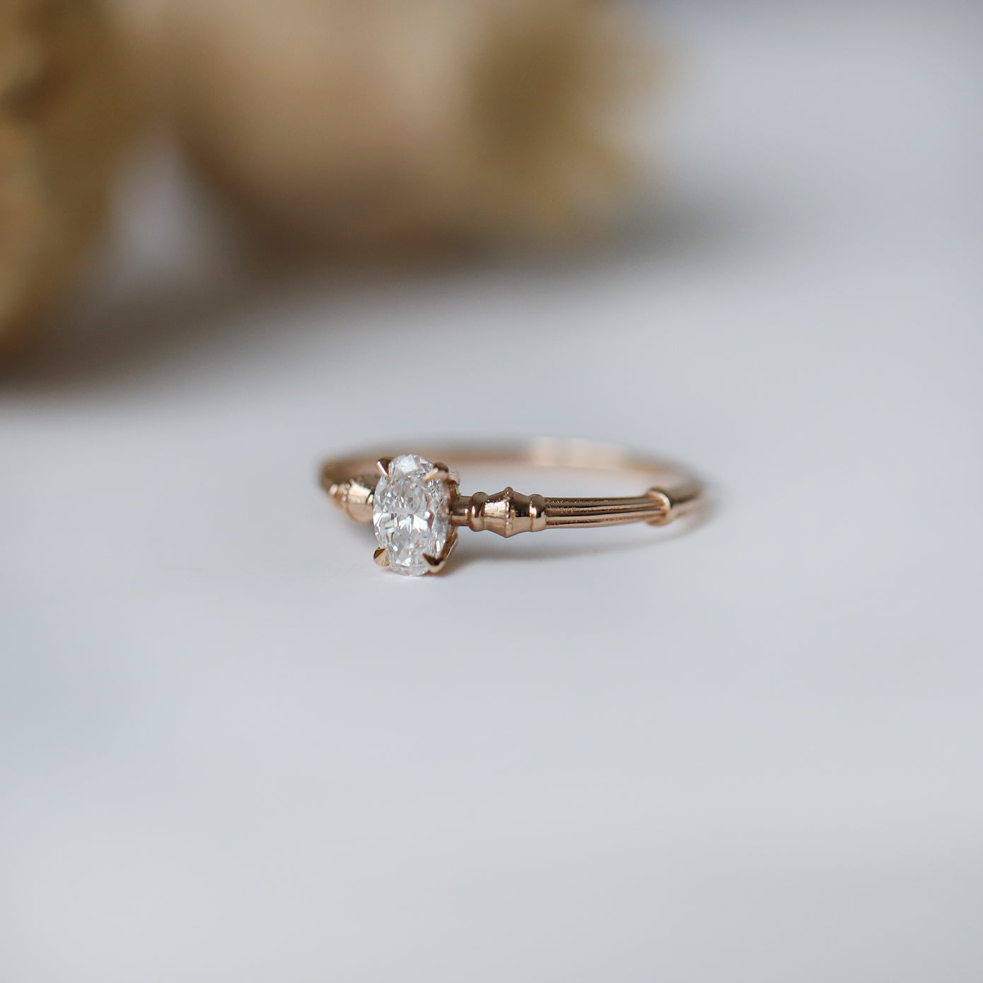 0.40 CT F SI2 GIA Sertifikalı Vintage Maria Pırlanta Yüzük