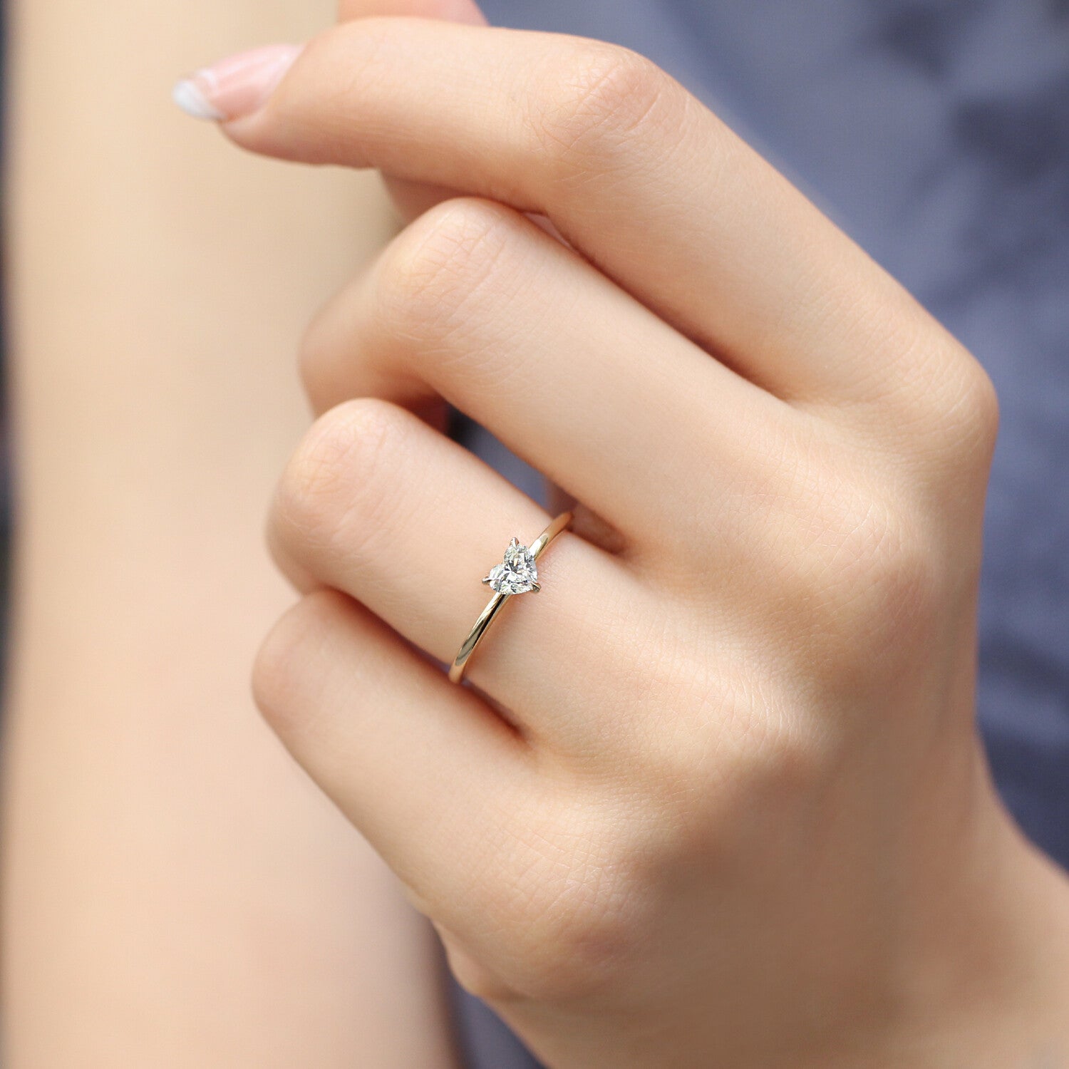 0.40 CT Özel Tasarım Kalp Pırlanta Yüzük