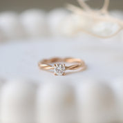 0.40 CT Özel Tasarım Pırlanta Burgu Yüzük