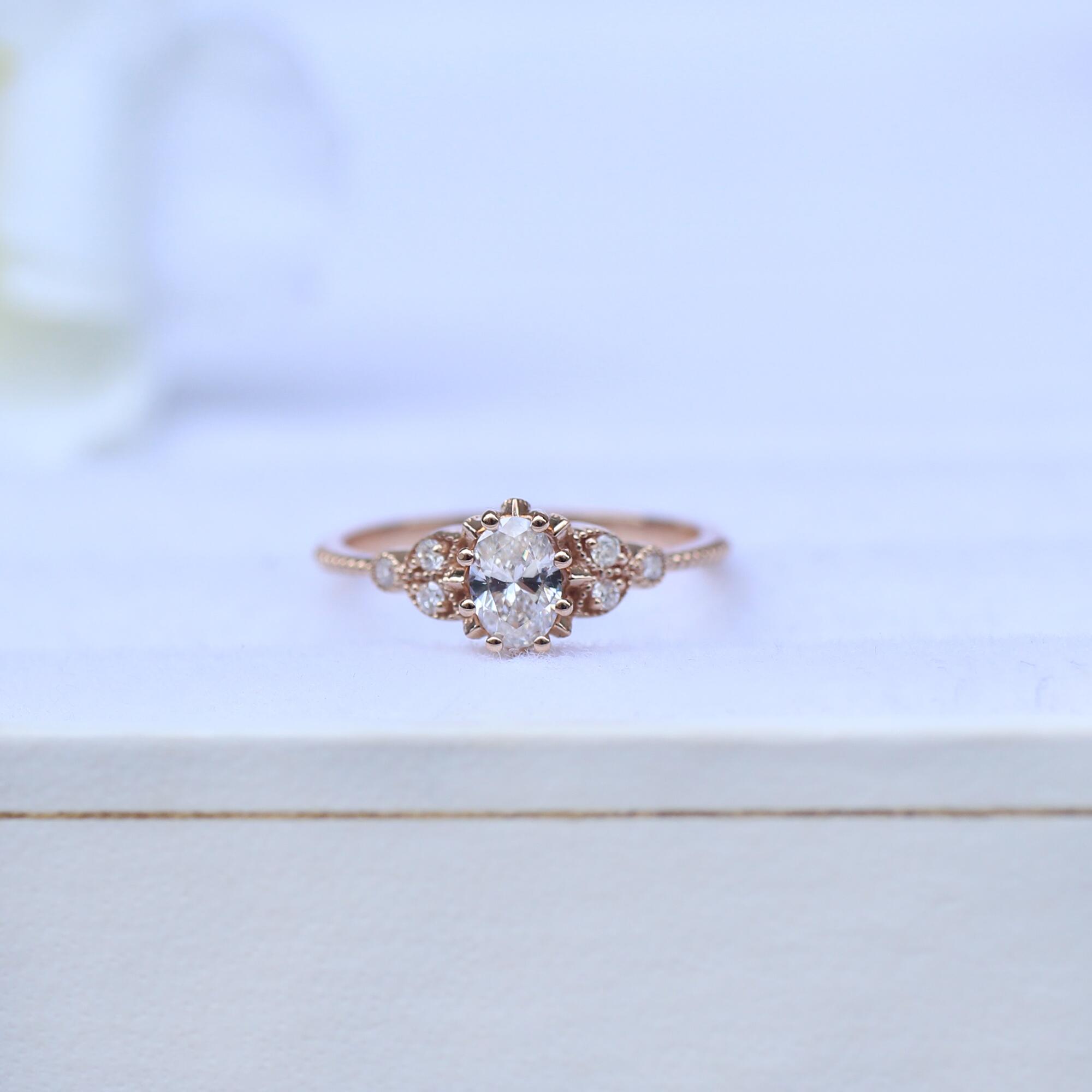 0.40 CT Vintage Alice Tasarım Pırlanta Yüzük