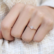 0.40 CT Vintage Asimetri Pırlanta Yüzük