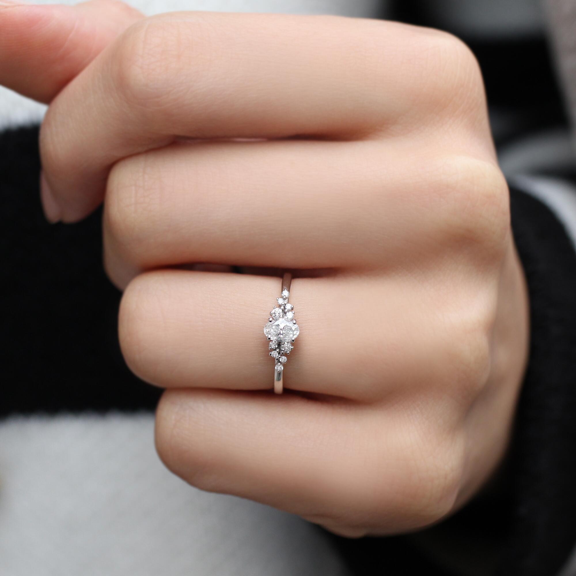 0.40 CT Vintage Asimetri Pırlanta Yüzük