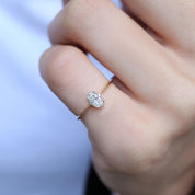 0.40 CT Vintage Özel Tasarım Oval Pırlanta Yüzük