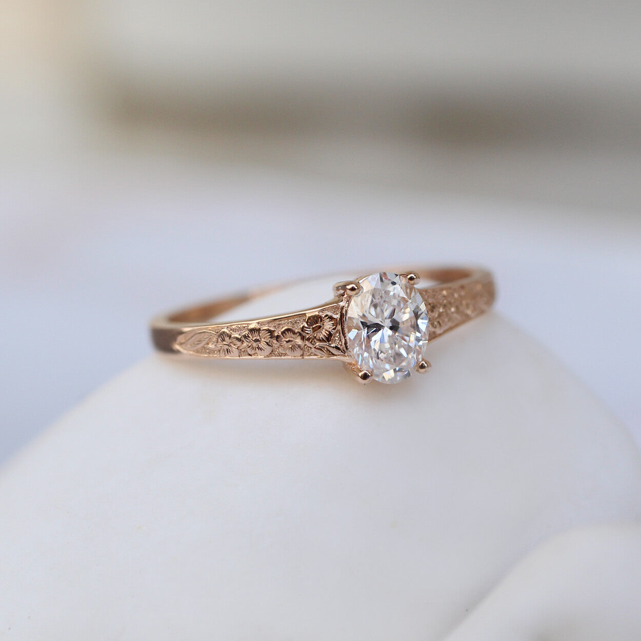 0.40 CT Vintage Violet Tasarım Pırlanta Yüzük