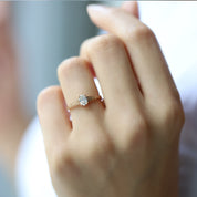 0.40 CT Vintage Violet Tasarım Pırlanta Yüzük