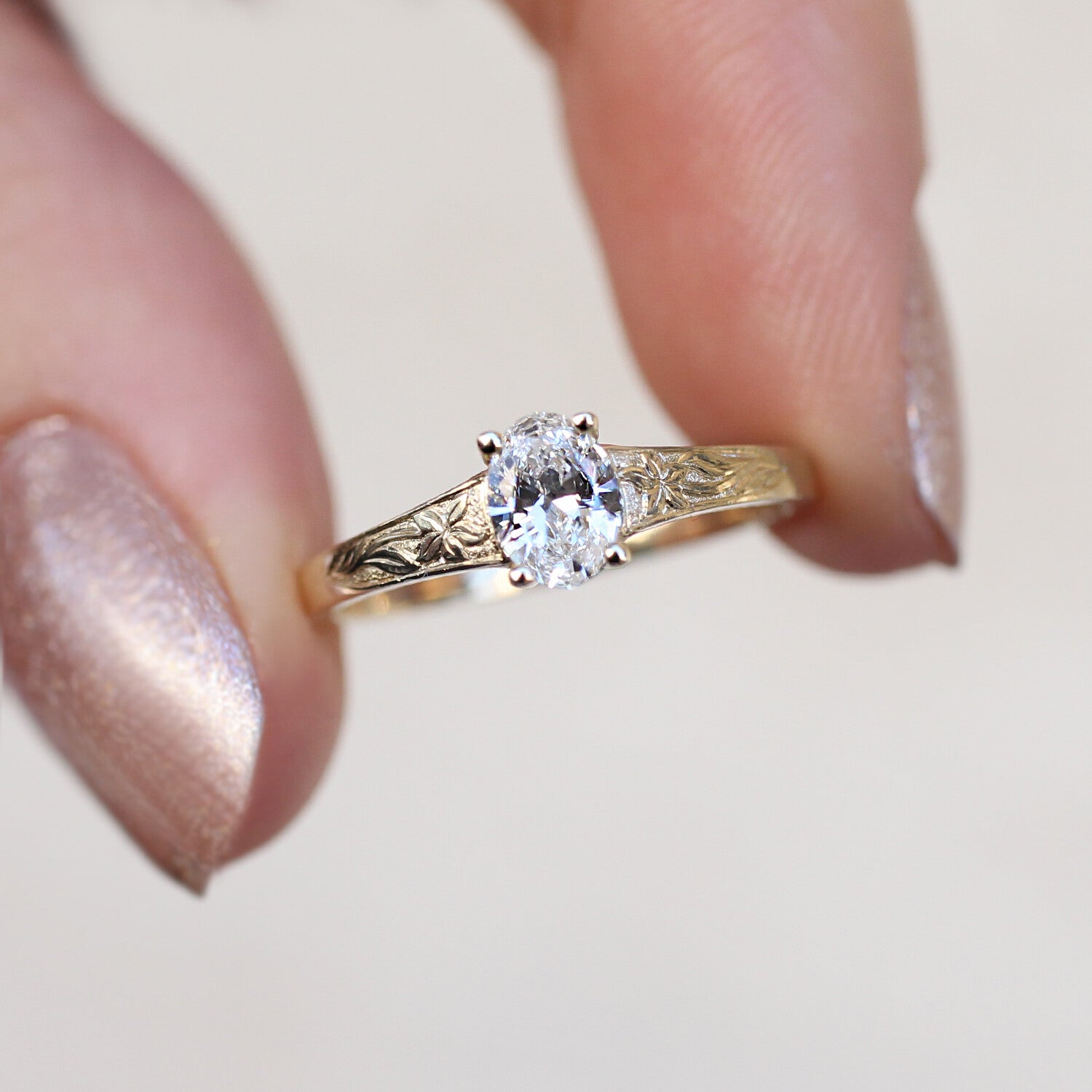 0.40 CT Vintage Yasmin  Tasarım Pırlanta Yüzük