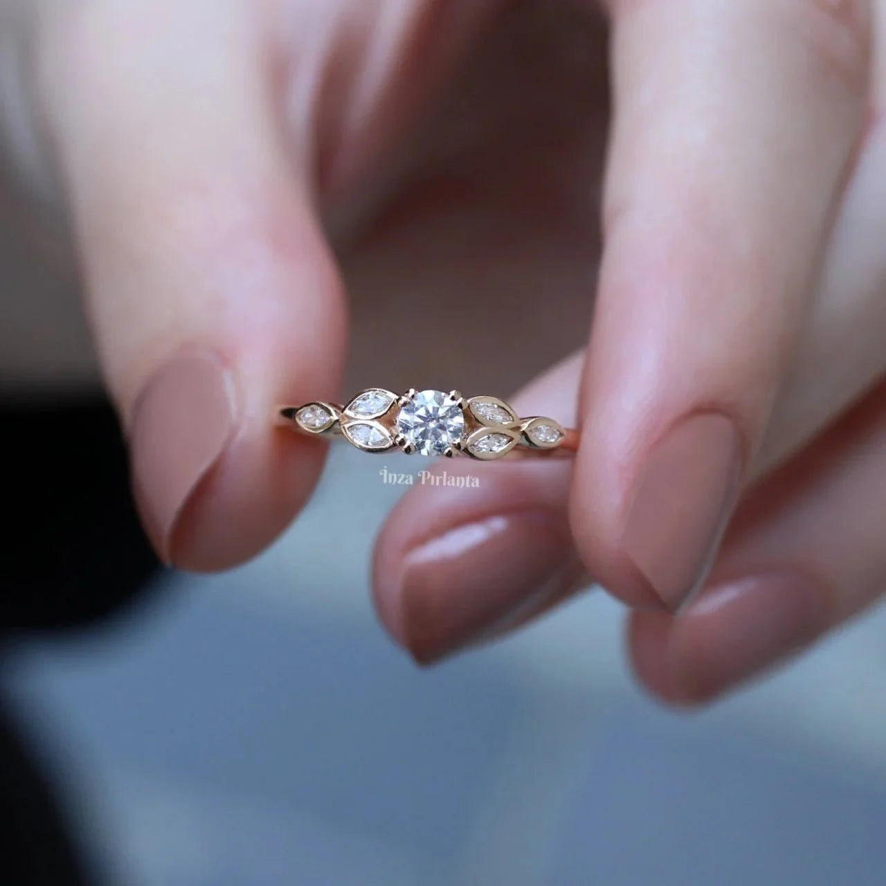 0.40 Karat Vintage Tasarım Markiz Pırlanta Yüzük