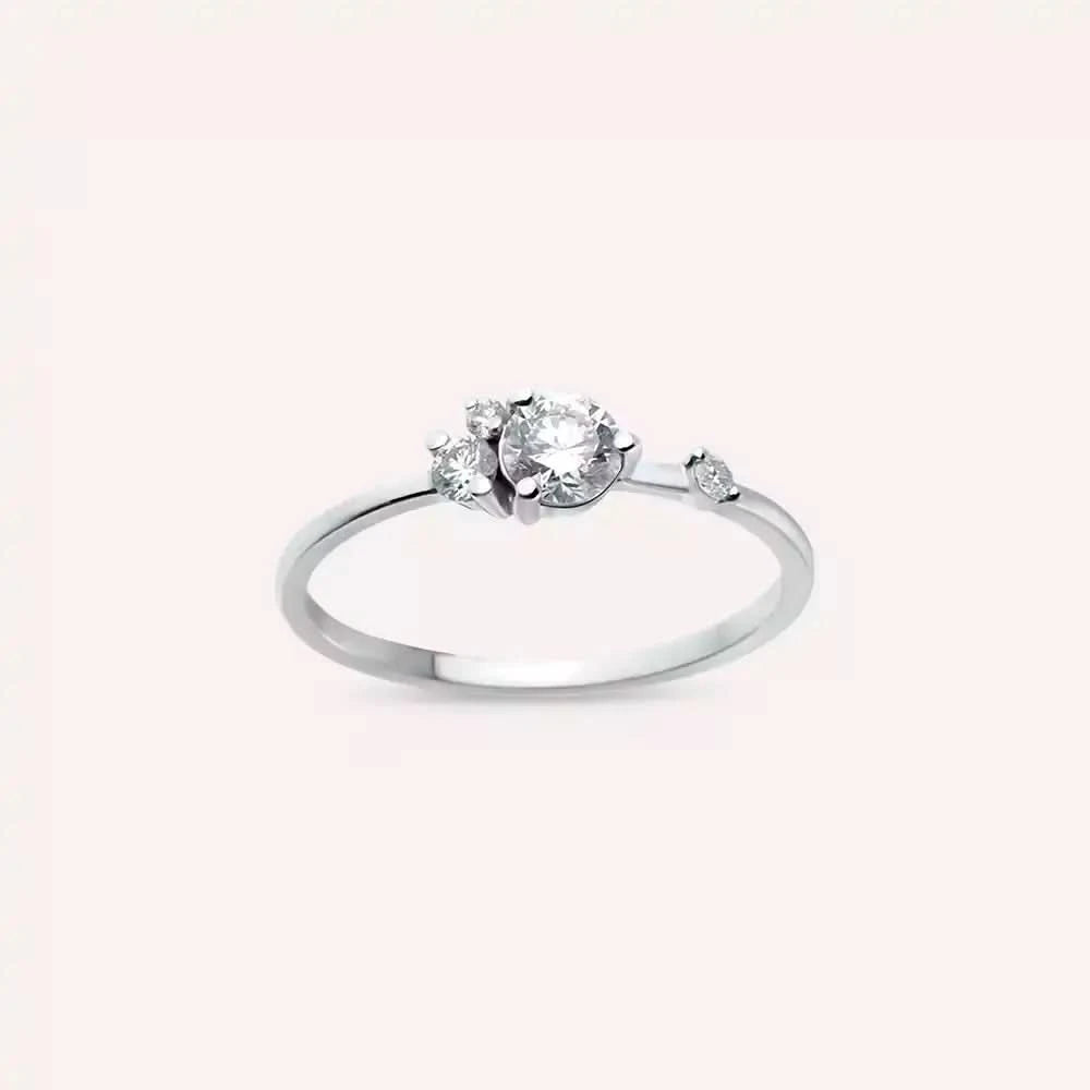 0.41 CT Pırlanta Taşlı Beyaz Altın Yüzük