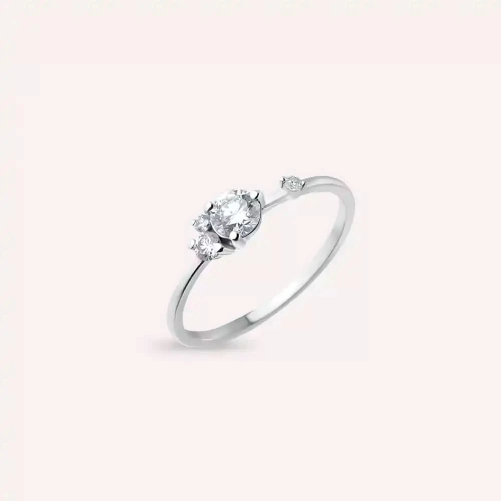 0.41 CT Pırlanta Taşlı Beyaz Altın Yüzük