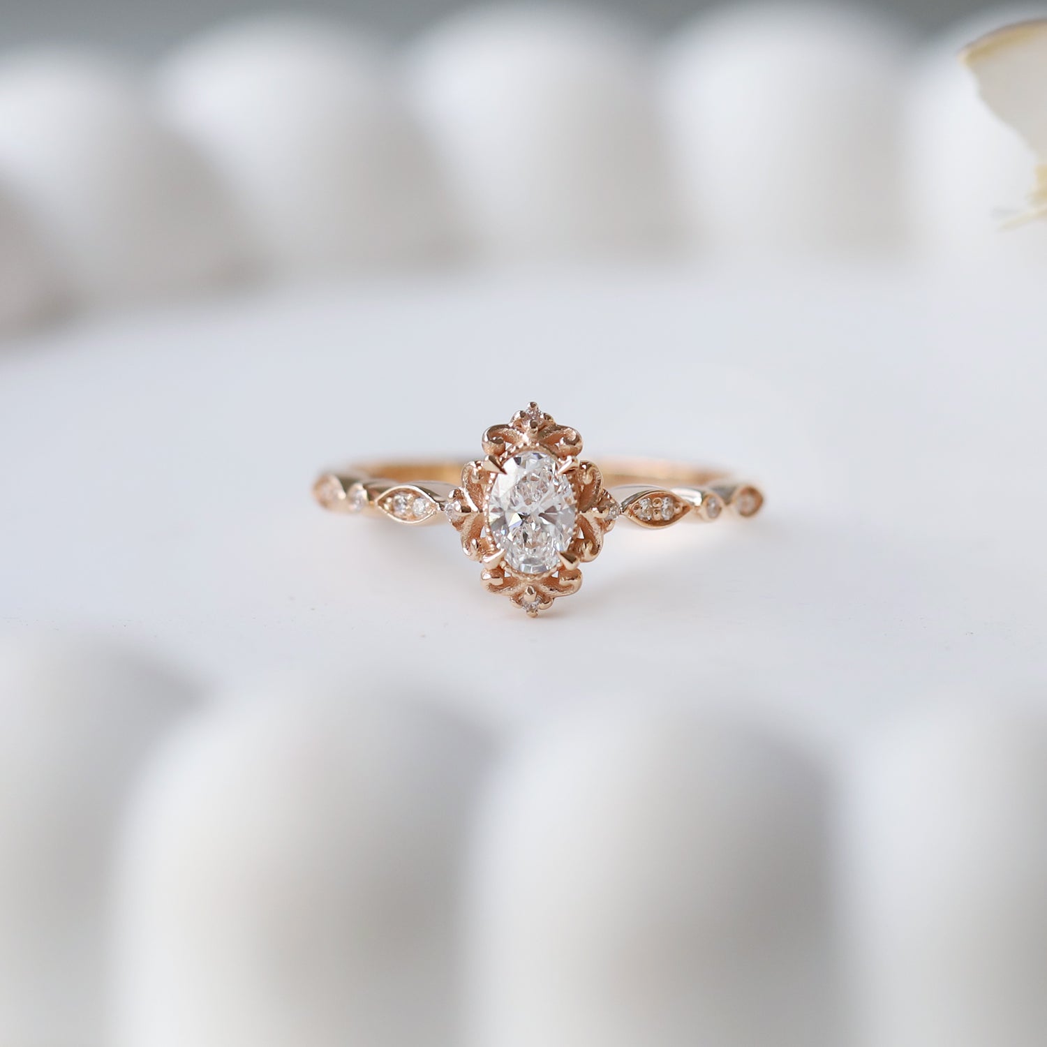 0.42 CT D VS2 GIA Sertifikalı Vintage Emma Pırlanta Yüzük