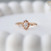 0.42 CT E SI2 GIA Sertifikalı Vintage Emma Pırlanta Yüzük