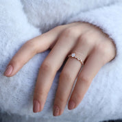 0.42 CT Vintage Tasarım Pırlanta Tektaş Yüzük