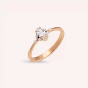 0.42 CT Markiz Kesim Pırlanta Taşlı Rose Altın Yüzük