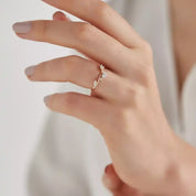 0.42 CT Markiz Kesim Pırlanta Taşlı Rose Altın Yüzük