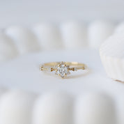 0.42 CT Vintage Özel Tasarım Kar Tanesi Pırlanta Yüzük