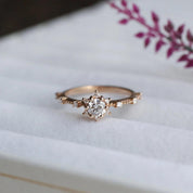 0.42 CT Vintage Tasarım Kar Tanesi Pırlanta Yüzük