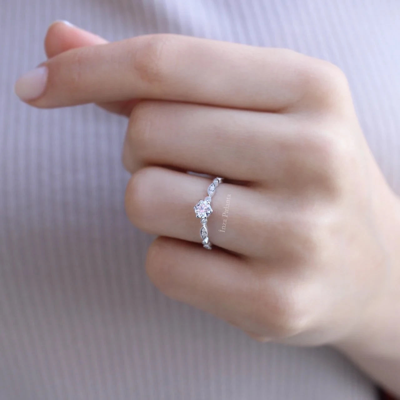 0.42 CT Vintage Tasarım Tektaş Pırlanta Yüzük