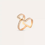 0.43 CT Baget Kesim Pırlanta Taşlı Rose Altın Yüzük