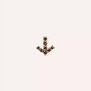 0.45 CT Brown Pırlanta Taşlı Rose Altın Tek Küpe