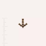 0.45 CT Brown Pırlanta Taşlı Rose Altın Tek Küpe