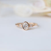 0.45 CT F SI2 GIA Sertifikalı Vintage Helen Pırlanta Yüzük