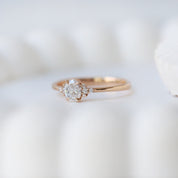 0.45 CT H SI2 HRD Vintage Tasarım Mina Pırlanta Yüzük