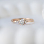 0.45 CT H SI2 HRD Vintage Tasarım Mina Pırlanta Yüzük