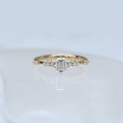 0.45 CT Vintage Emerald Tasarım Pırlanta Yüzük