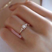 0.45 CT Vintage Pırlanta Prenses  Yüzük