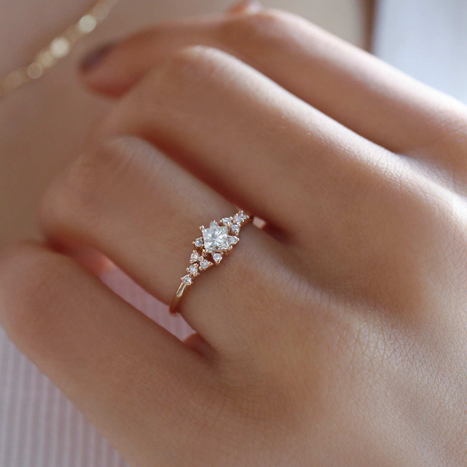 0.45 CT Vintage Pırlanta Prenses  Yüzük