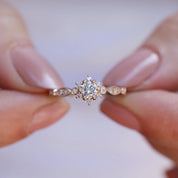 0.45 CT Vintage Tasarım Kar Tanesi Pırlanta Yüzük