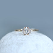 0.45 CT Vintage Tasarım Lyra Pırlanta Yüzük