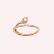 0.48 CT Damla Kesim Pırlanta Taşlı Rose Altın Yüzük