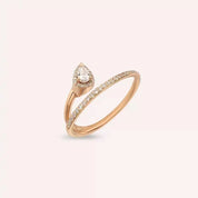 0.48 CT Damla Kesim Pırlanta Taşlı Rose Altın Yüzük