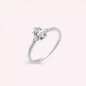 0.49 CT Markiz ve Damla Kesim Pırlanta Taşlı Beyaz Altın Yüzük