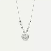 0.50 CT Baget Kesim Pırlanta Taşlı Beyaz Altın Kolye