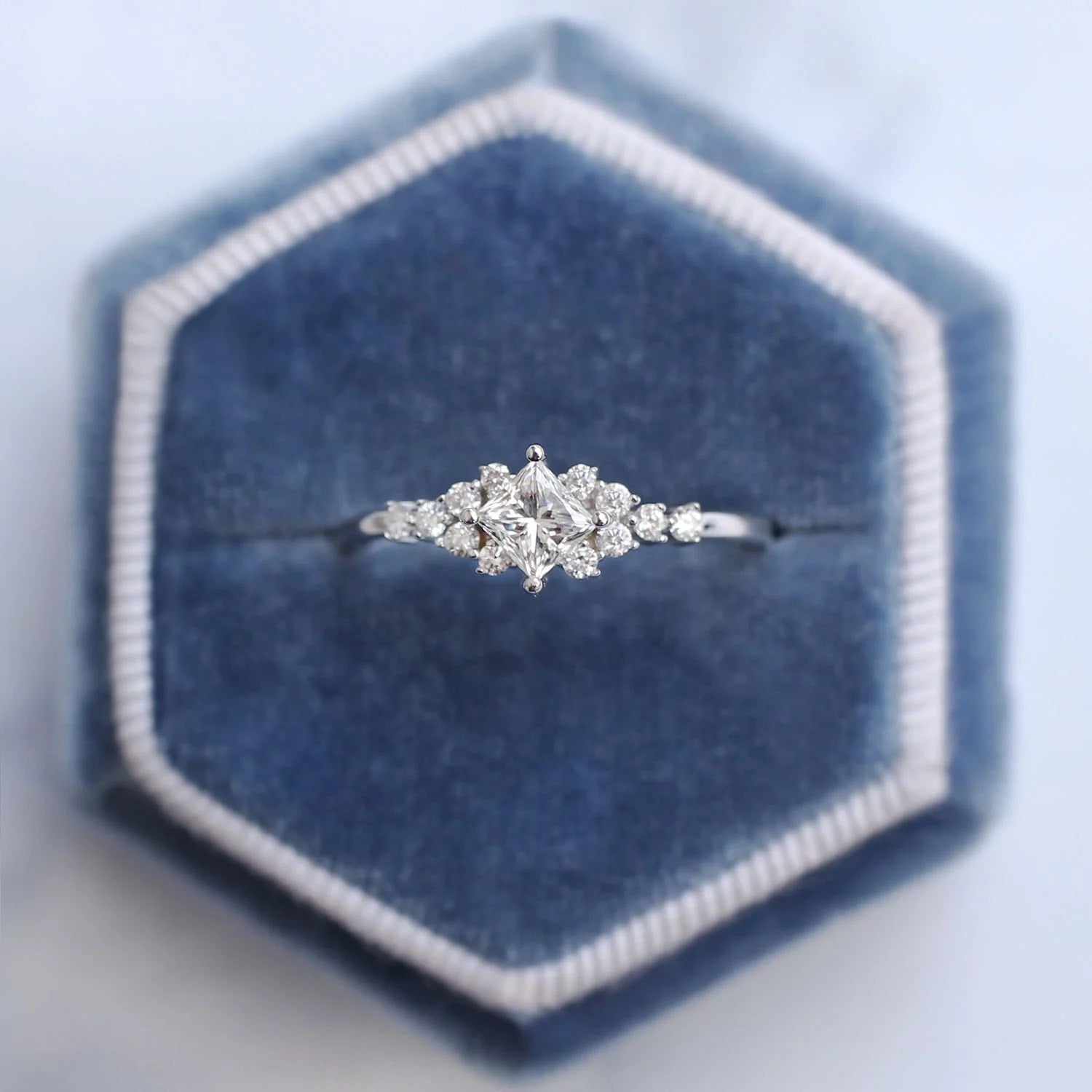 0.50 Karat Vintage Pırlanta Prenses Yüzük