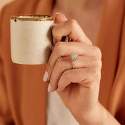 Shiny 0.51 CT Pırlanta Taşlı Beyaz Altın Yüzük