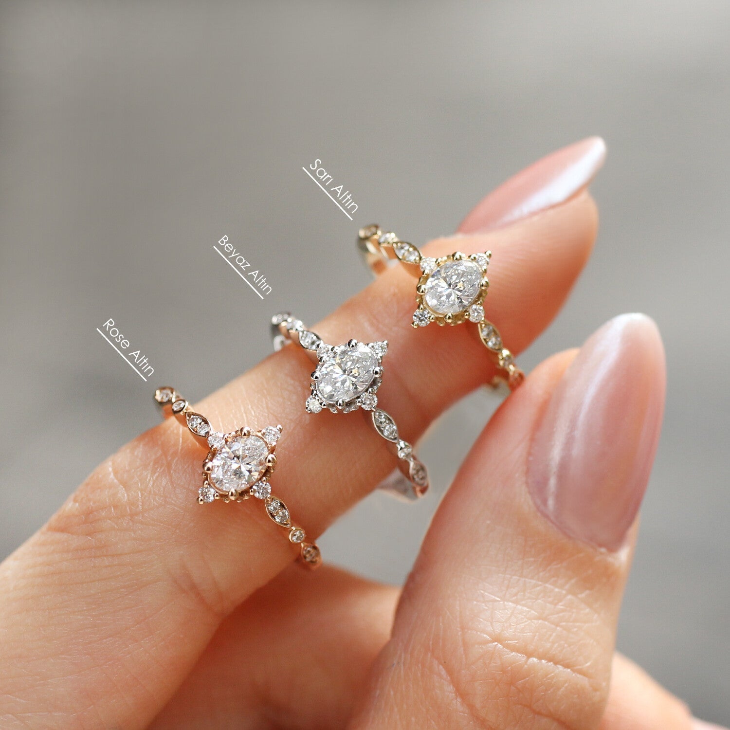 0.52 Karat F SI2 GIA Sertifikalı Özel Tasarım Mini Selius Pırlanta Yüzük