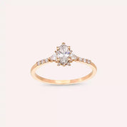 Unica 0.54 CT Markiz ve Damla Kesim Pırlanta Taşlı Rose Altın Yüzük