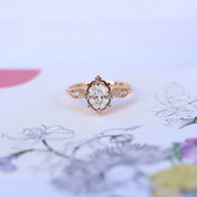 0.55 CT E SI1 GIA Sertifikalı Vintage Aria Tasarım Pırlanta Yüzük