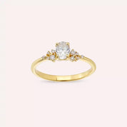 Gala 0.55 CT Oval Kesim Pırlanta Taşlı Sarı Altın Yüzük