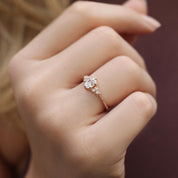 0.55 CT Vintage Lisa Tasarım Pırlanta Yüzük