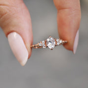 0.55 CT Vintage Lisa Tasarım Pırlanta Yüzük