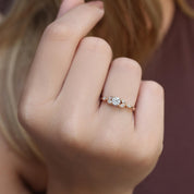 0.55 CT Vintage Tasarım Markiz Pırlanta Yüzük