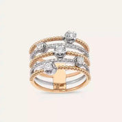 0.56 CT Pırlanta Taşlı Sıralı Yüzük