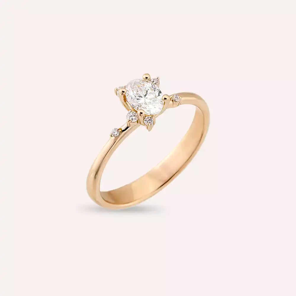 Lumina 0.57 CT Pırlanta Taşlı Rose Altın Yüzük