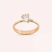0.57 CT Pırlanta Taşlı Rose Altın Yüzük