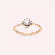 Dione 0.57 CT Pırlanta Taşlı Rose Altın Yüzük