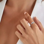 0.58 CT Pırlanta Taşlı Beyaz Altın Yüzük